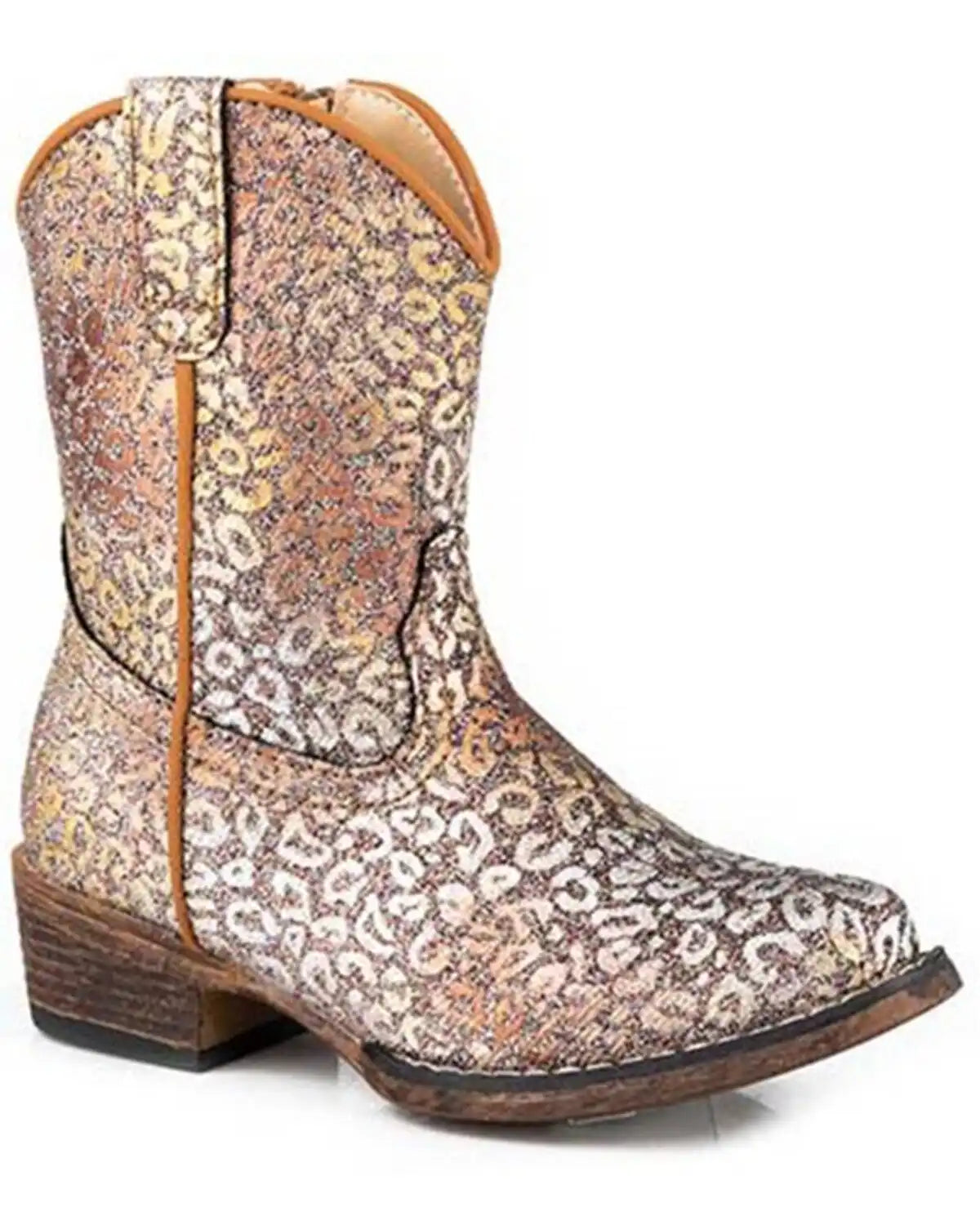 Roper Toddler Girls' Riley Leopard Western Boots - Snip Toe