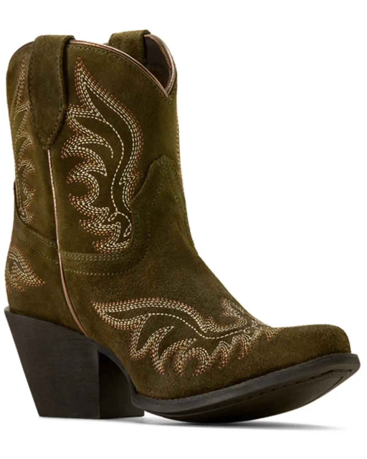 Ariat Women's Chandler Suede Western Booties - Snip Toe