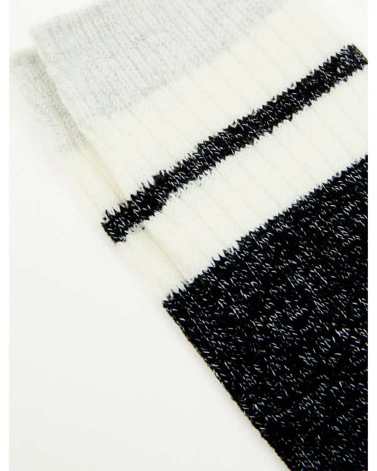 Brother's and Sons Men's Charcoal Rugby Stripe Crew Socks