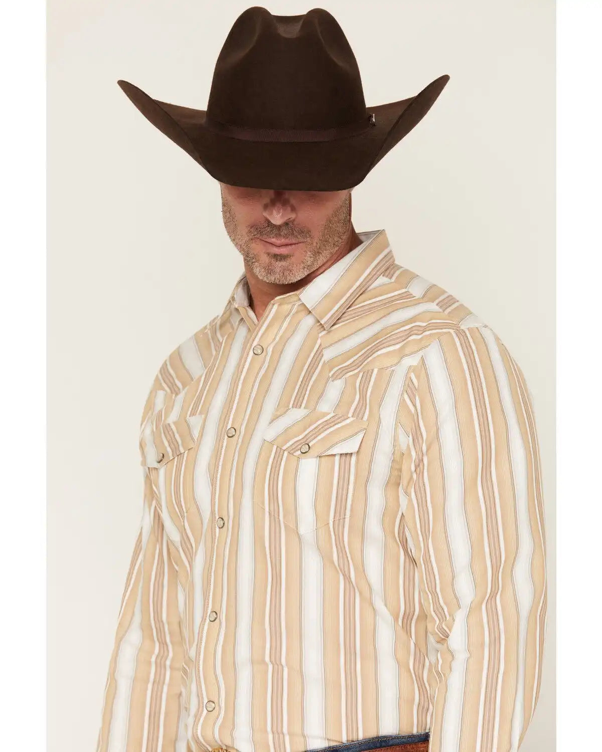 Gibson Trading Co Men's Dustline Striped Long Sleeve Snap Western Shirt