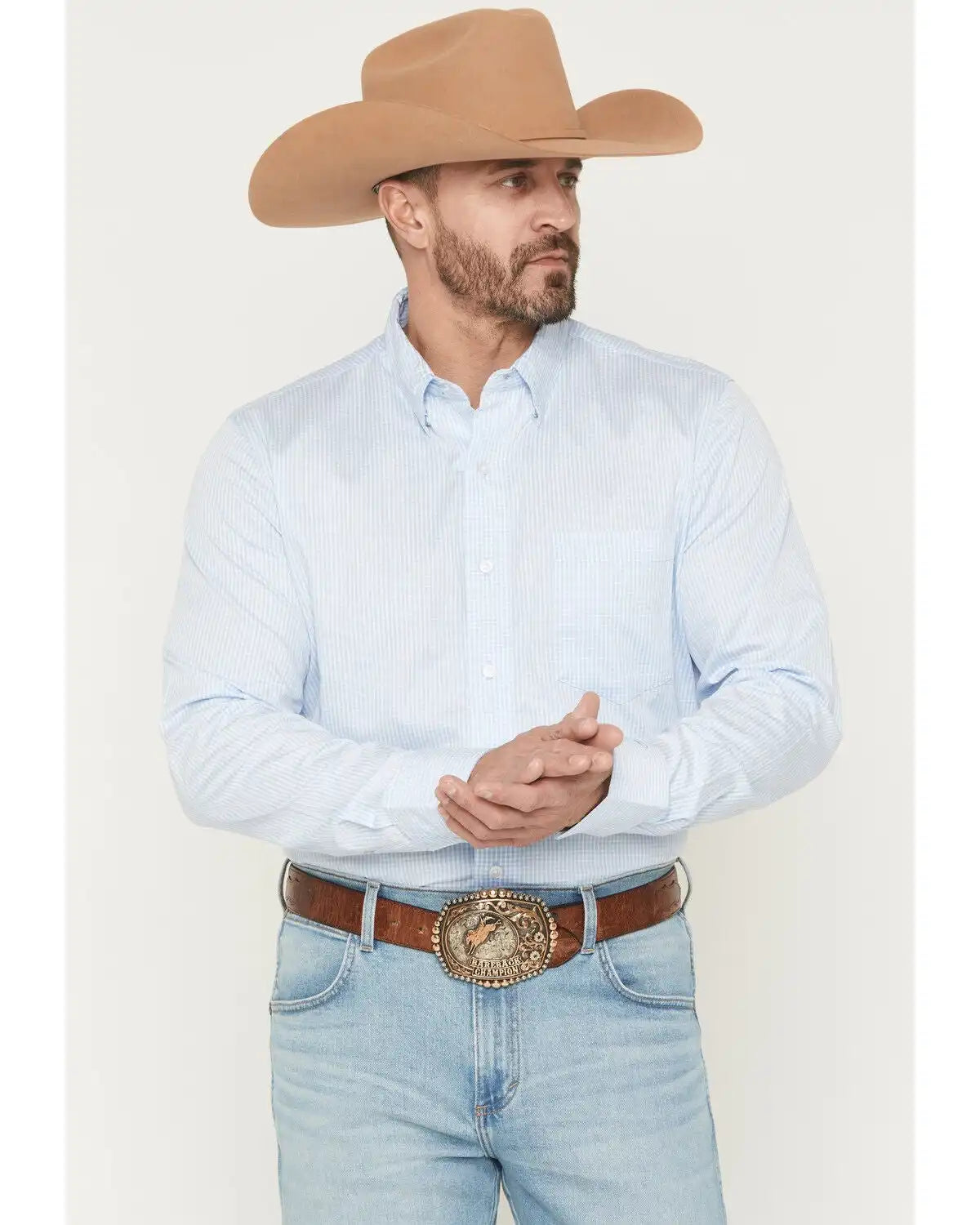 Wrangler X Cody Johnson Men's Checkered Print Long Sleeve Button-Down Western Shirt