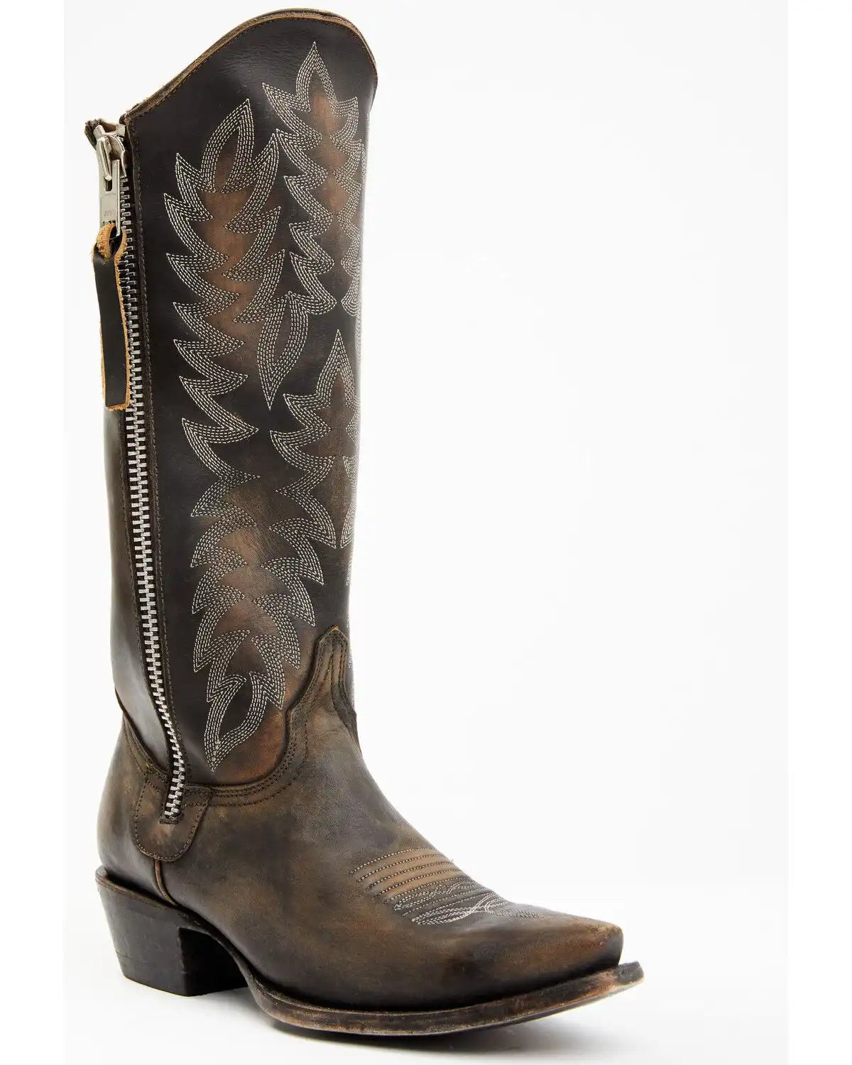 Idyllwind Women's Latigo Side Zip Distressed Tall Western Boot - Snip Toe