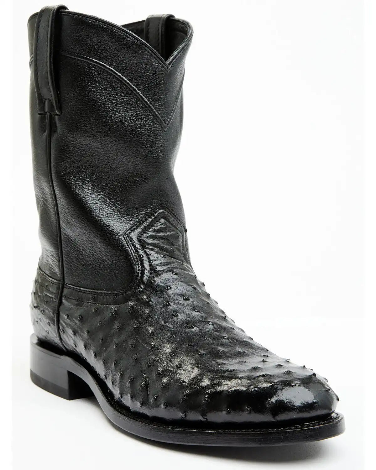 Cody James Black 1978® Men's Carmen Exotic Full-Quill Ostrich Roper Boots - Round Toe