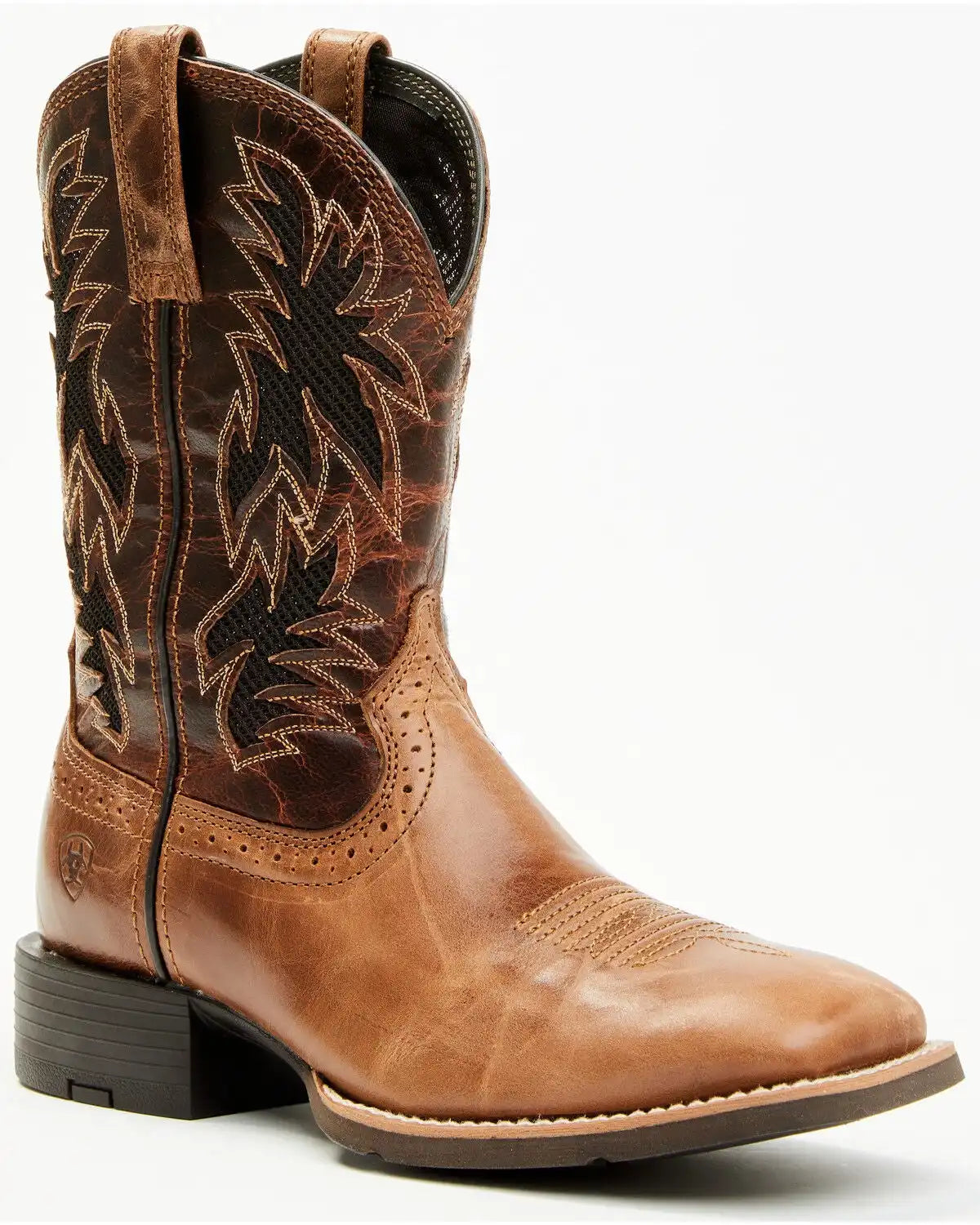 Ariat Men's Sport Cool VentTEK Western Performance Boots - Broad Square Toe