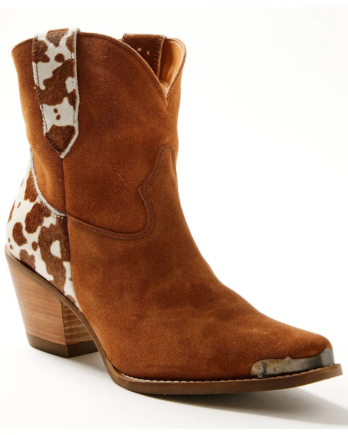 Dingo Women's Texas Charm Suede Western Booties - Round Toe