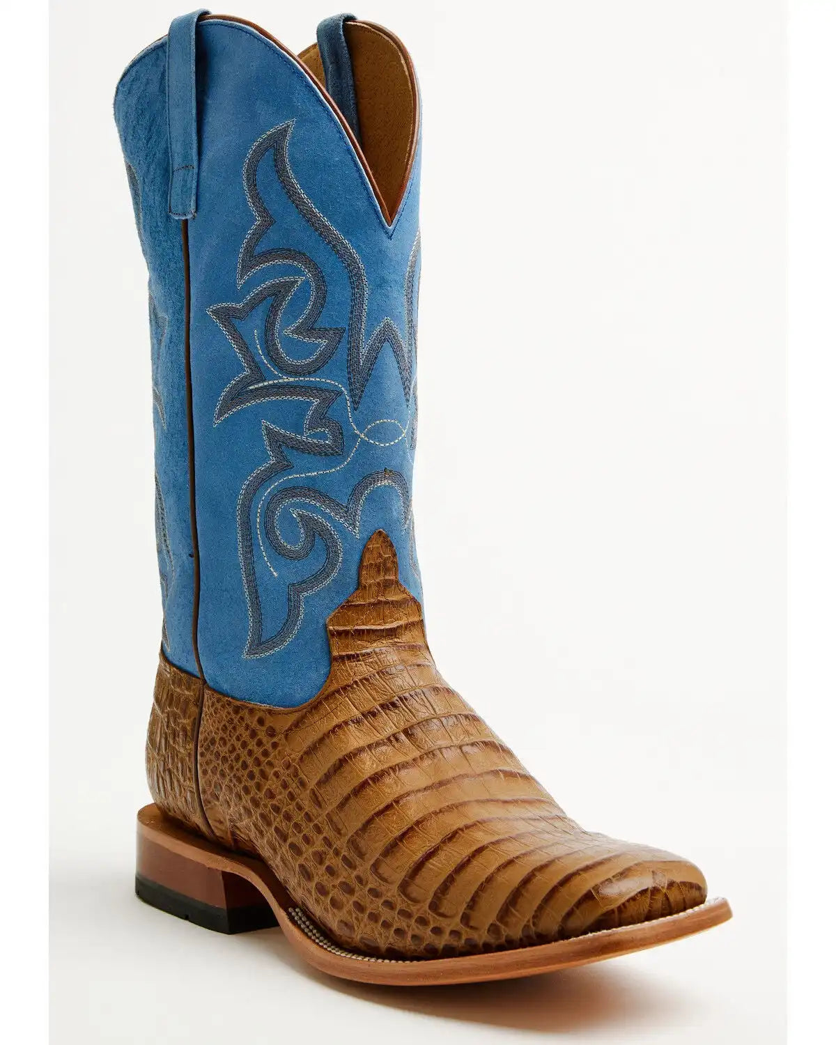 Horse Power Men's Toasted Caiman Print Western Boots - Broad Square Toe