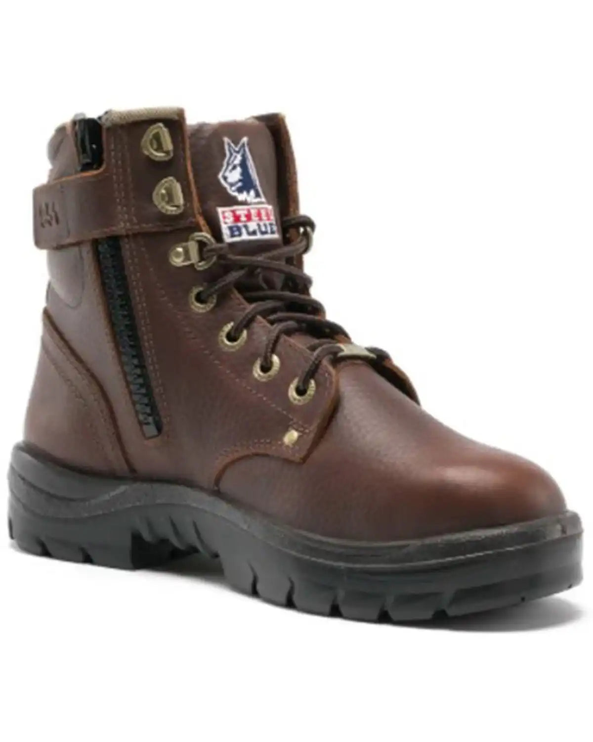 Steel Blue Men's Argyle 6" Zip & Lace-Up Work Boots - Soft Toe