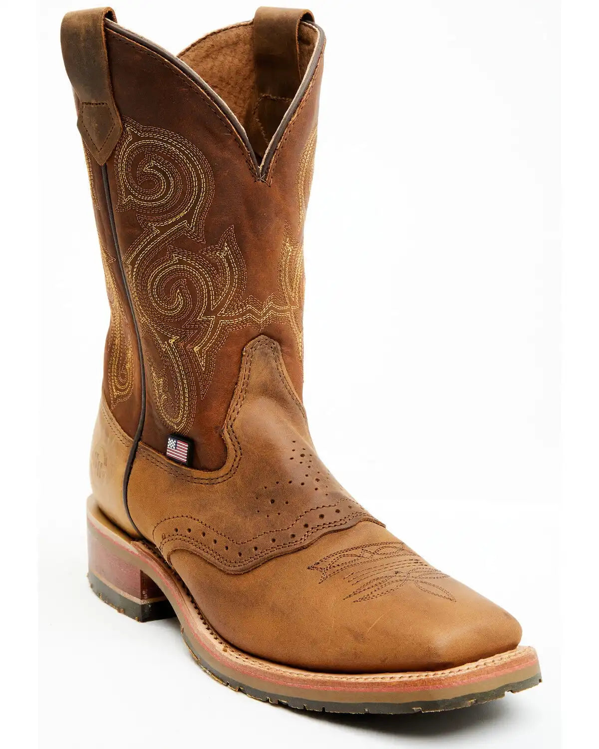 Double H Men's Boot Barn Exclusive 11" Domestic I.C.E™ Saddle Vamp Performance Western Boots - Broad Square Toe