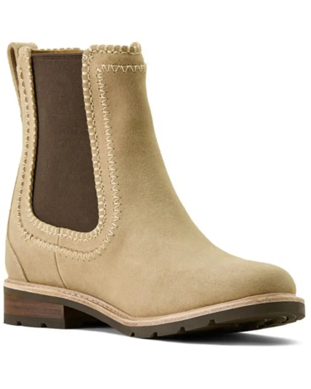 Ariat Women's Wexford Whip Stitch Suede Chelsea Boots - Round Toe