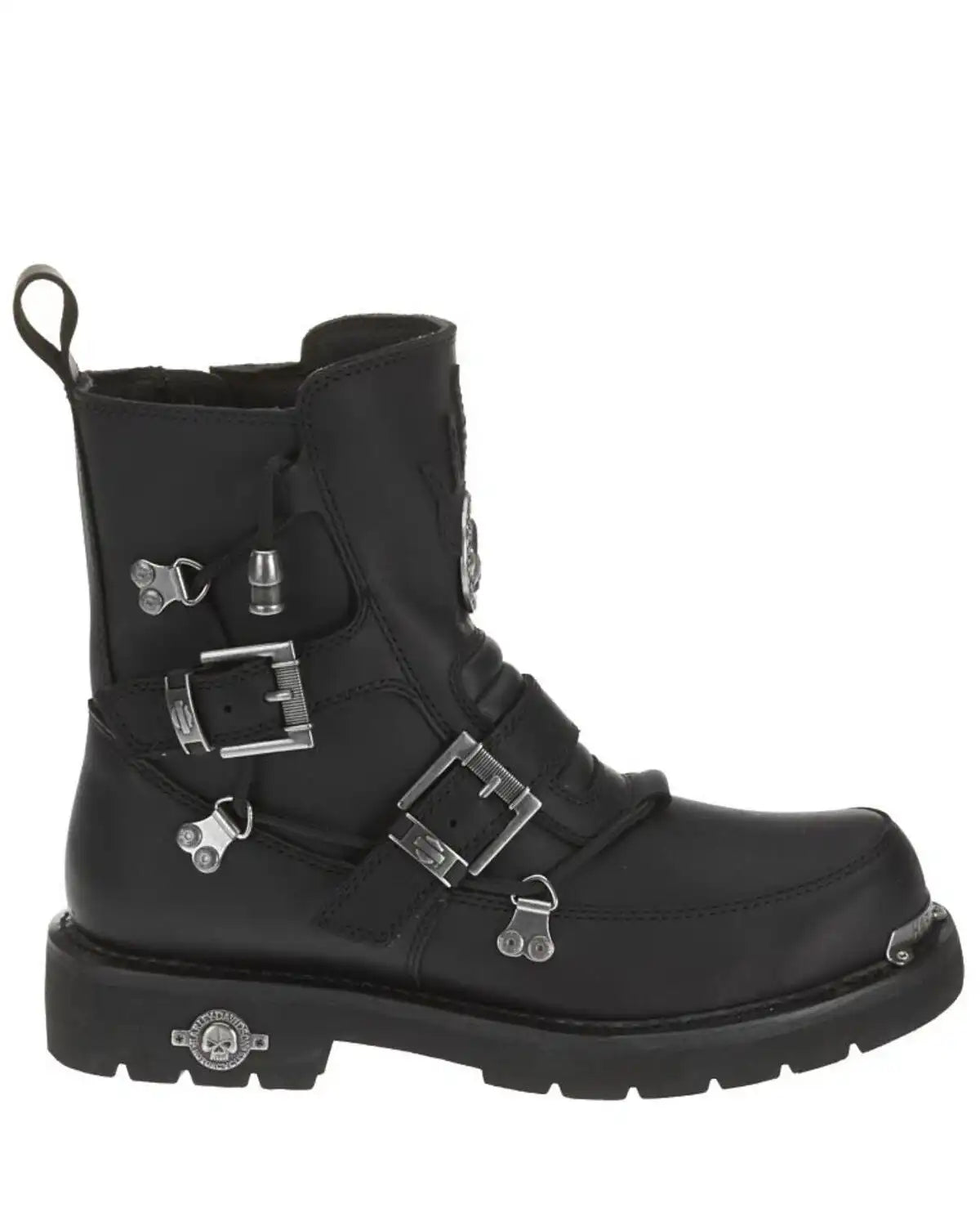 Harley Davidson Men's Distortion Skull Moto Boots - Round Toe