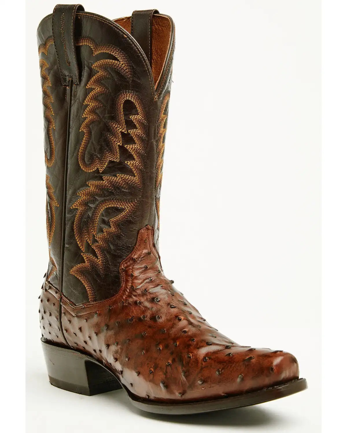Dan Post Men's Marco Exotic Full Quill Ostrich Tall Western Boots - Square Toe
