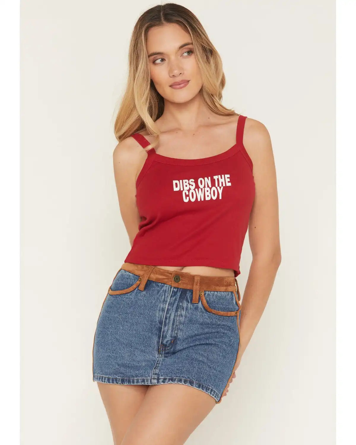 Blended Women's Dibs On The Cowboy Graphic Tank