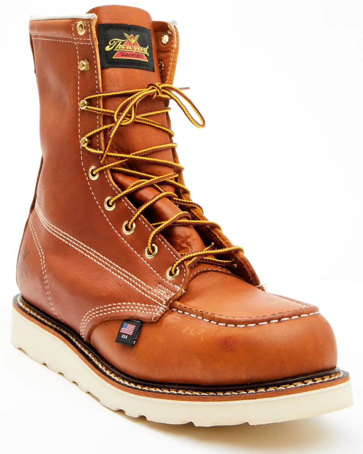 Thorogood Men's 8" American Heritage USA Wedge Work Boots - Steel Toe