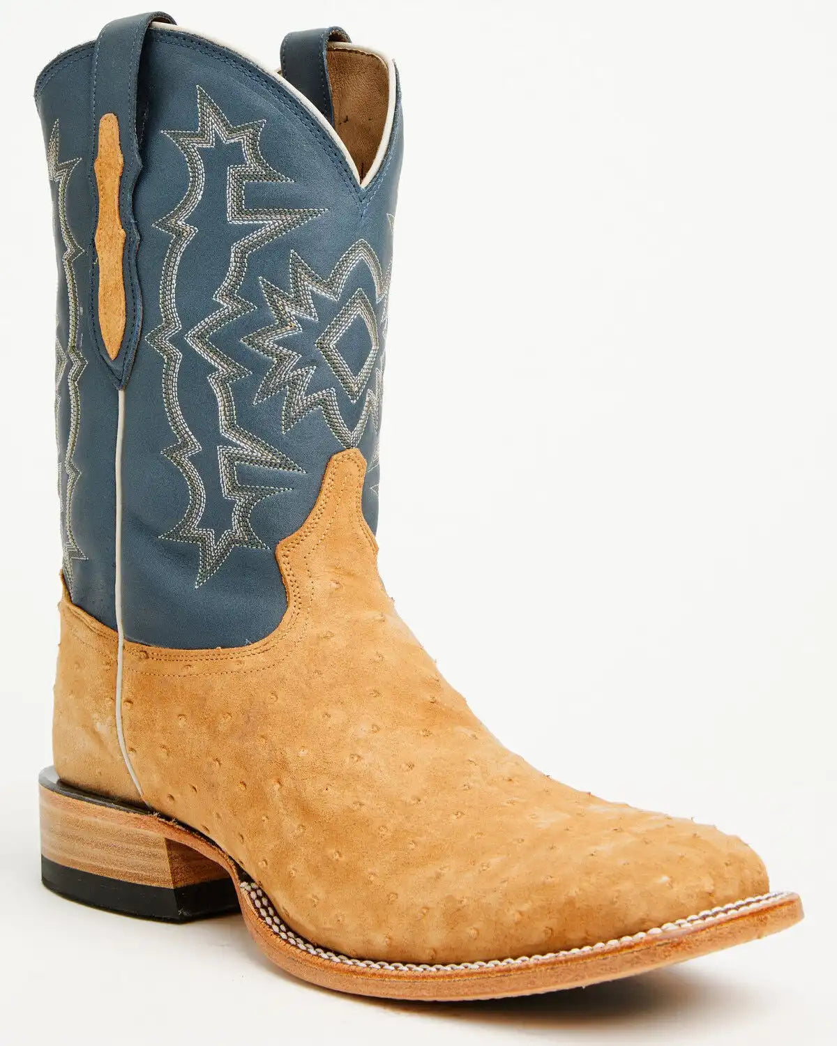 Tony Lama Men's Boot Barn Exclusive Heritage Carlos Exotic Sueded Ostrich Western Boots - Broad Square Toe