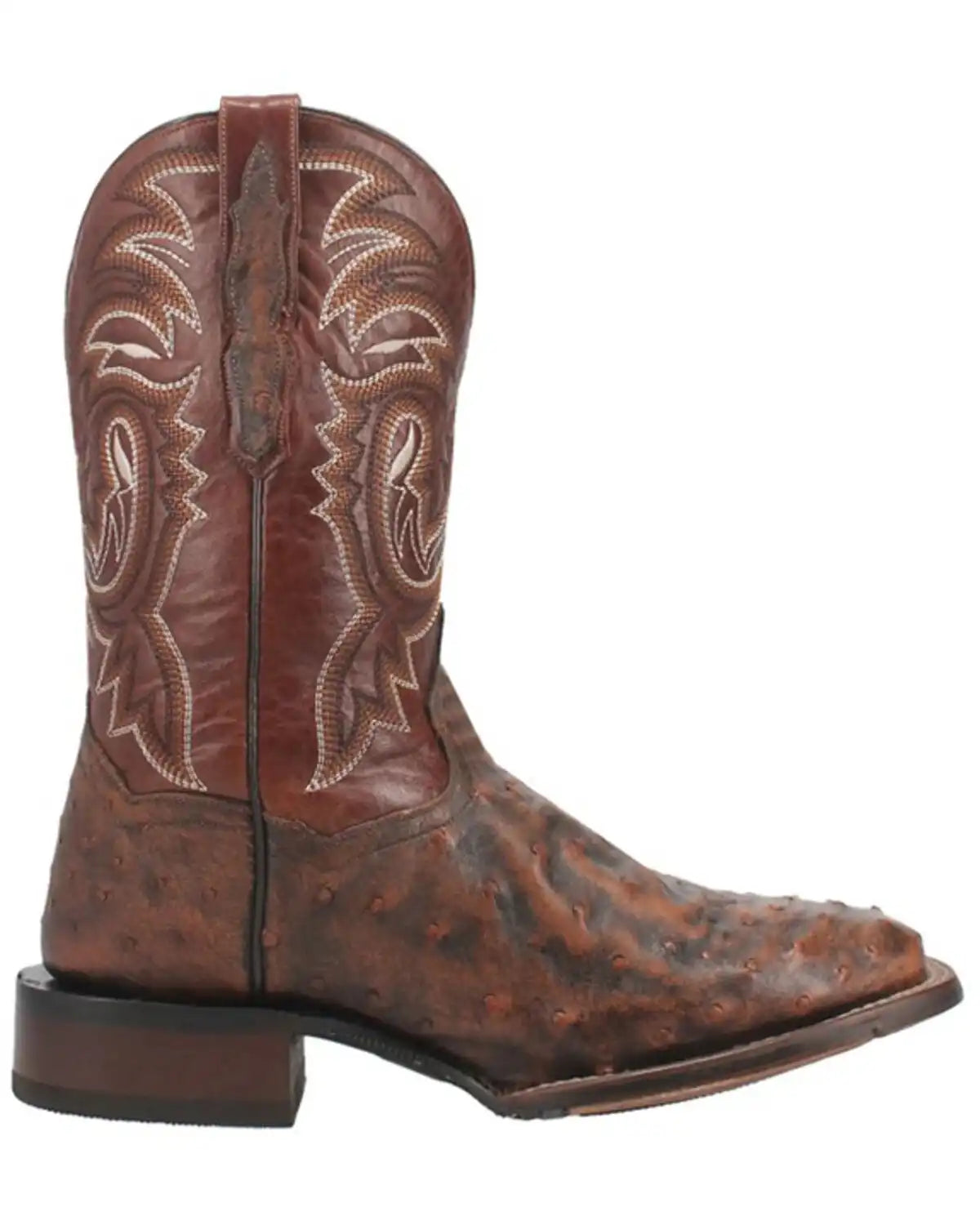 Dan Post Men's Dillinger Full Quill Ostrich Western Boots - Broad Square Toe
