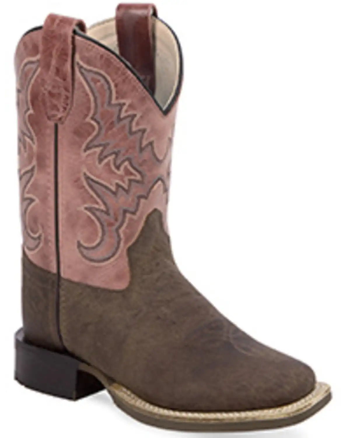 Old West Little Girls' Western Boots - Broad Square Toe