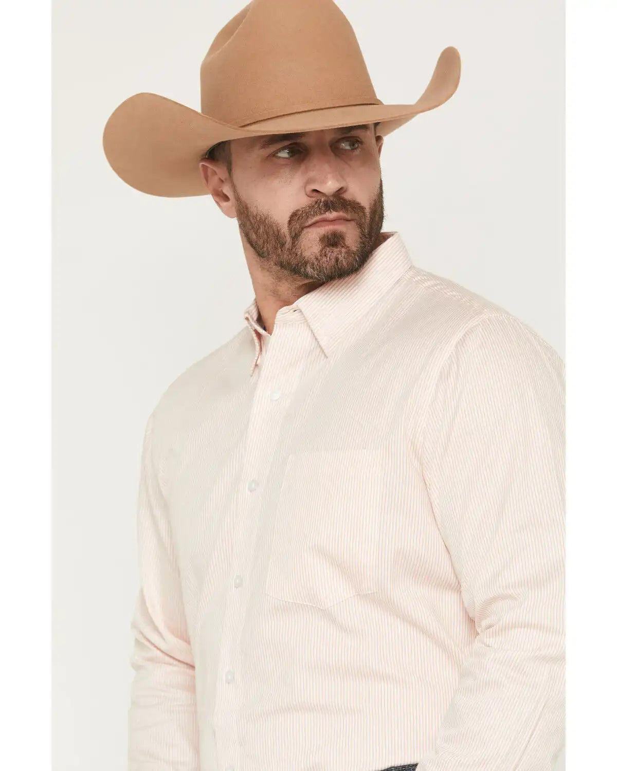 Wrangler X Cody Johnson Men's Striped Long Sleeve Button-Down Western Shirt