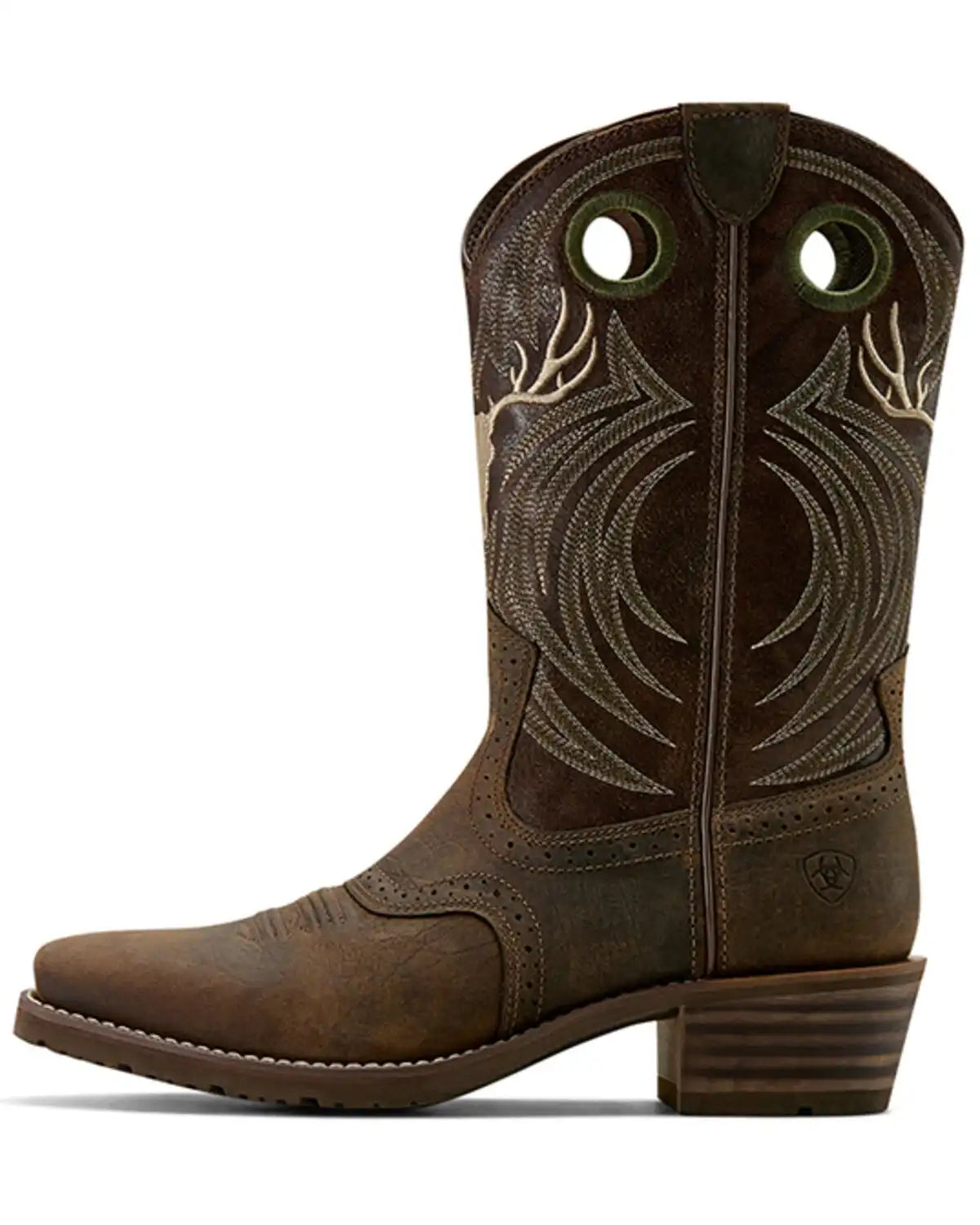 Ariat Men's Hybrid Roughstock Antler Performance Western Boots - Square Toe