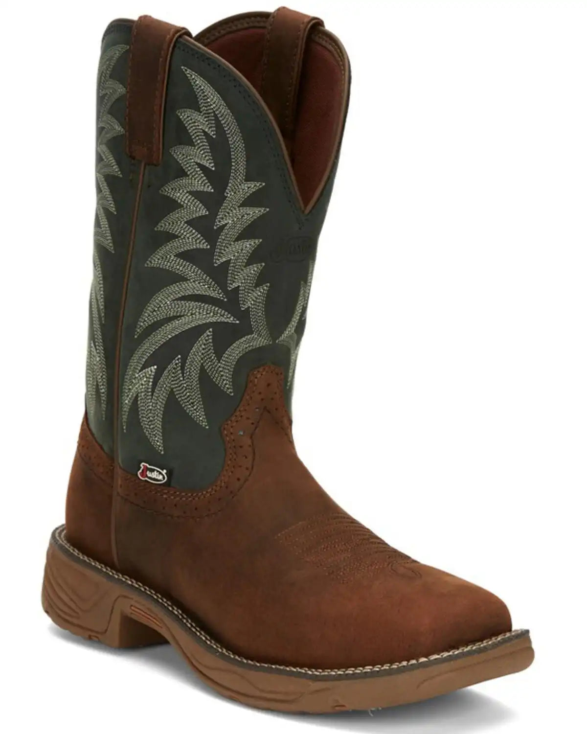 Justin Men's Stampede Rush Short Base Performance Western Boots - Broad Square Toe