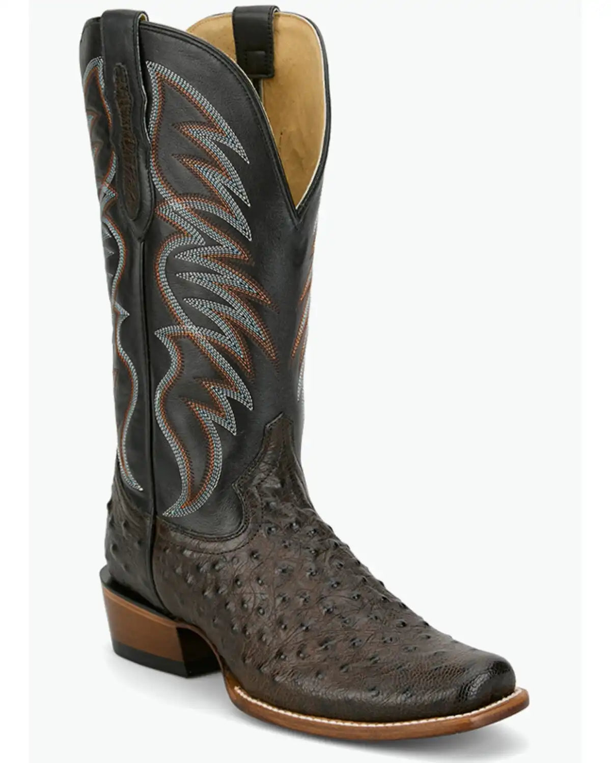 Tony Lama Men's Ranchero Tyler Exotic Ostrich Western Boots - Square Toe