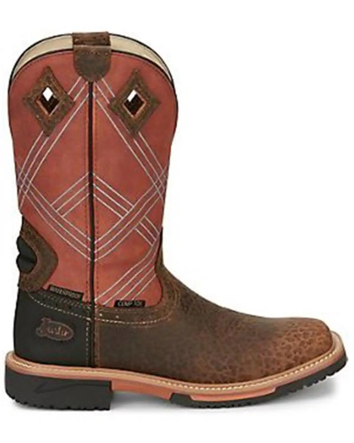 Justin Men's Dalhart Waterproof Western Work Boots - Nano Composite Toe