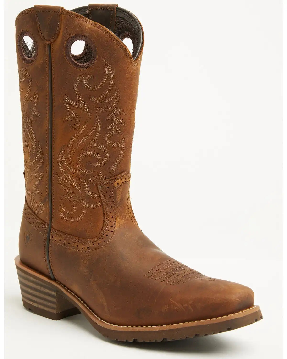 Ariat Men's Hybrid Roughstock Distressed Performance Western Boots - Square Toe