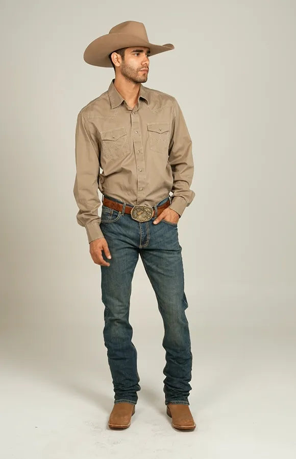 Wrangler Retro Men's Layton Medium Wash Low Rise Slim Bootcut Jeans