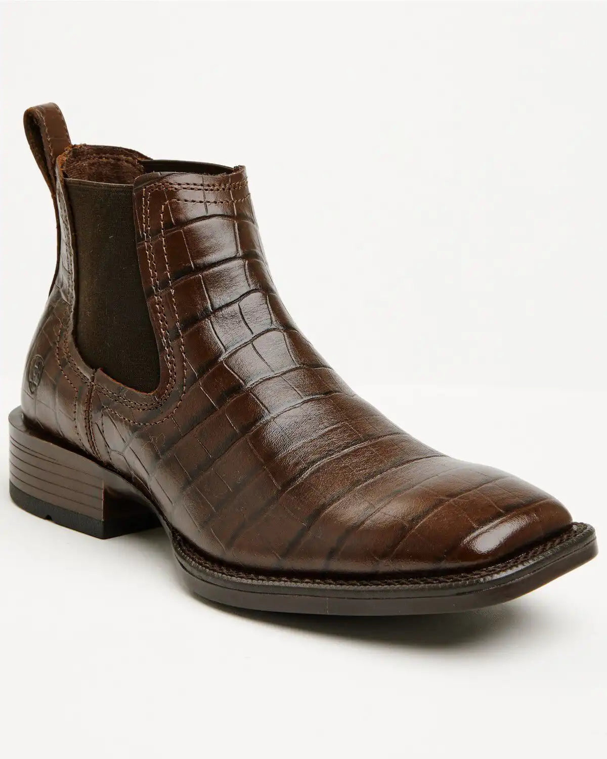Ariat Men's Booker Crocodile Print Chelsea Boots - Broad Square Toe