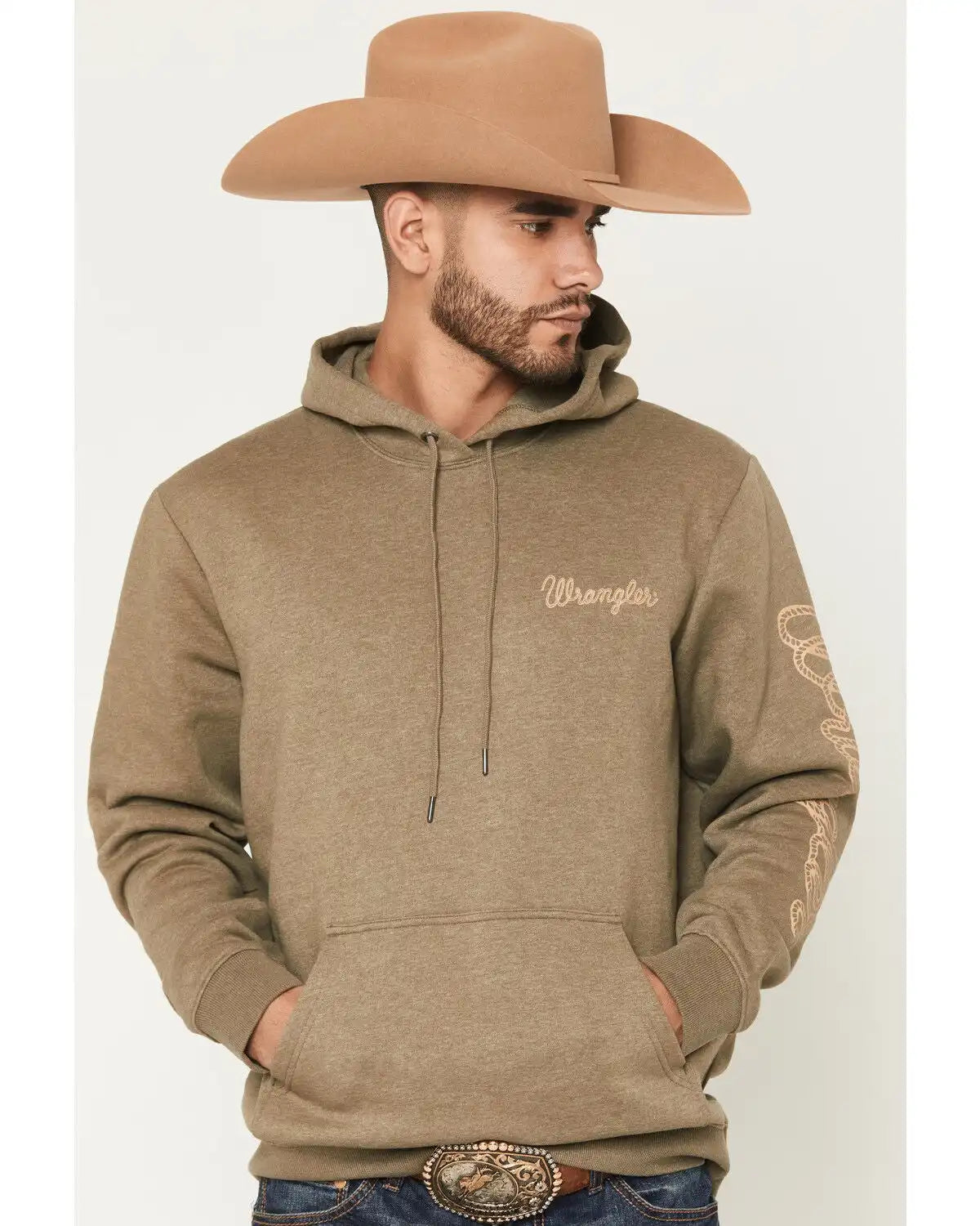 Wrangler Men's Logo Graphic Hooded Sweatshirt