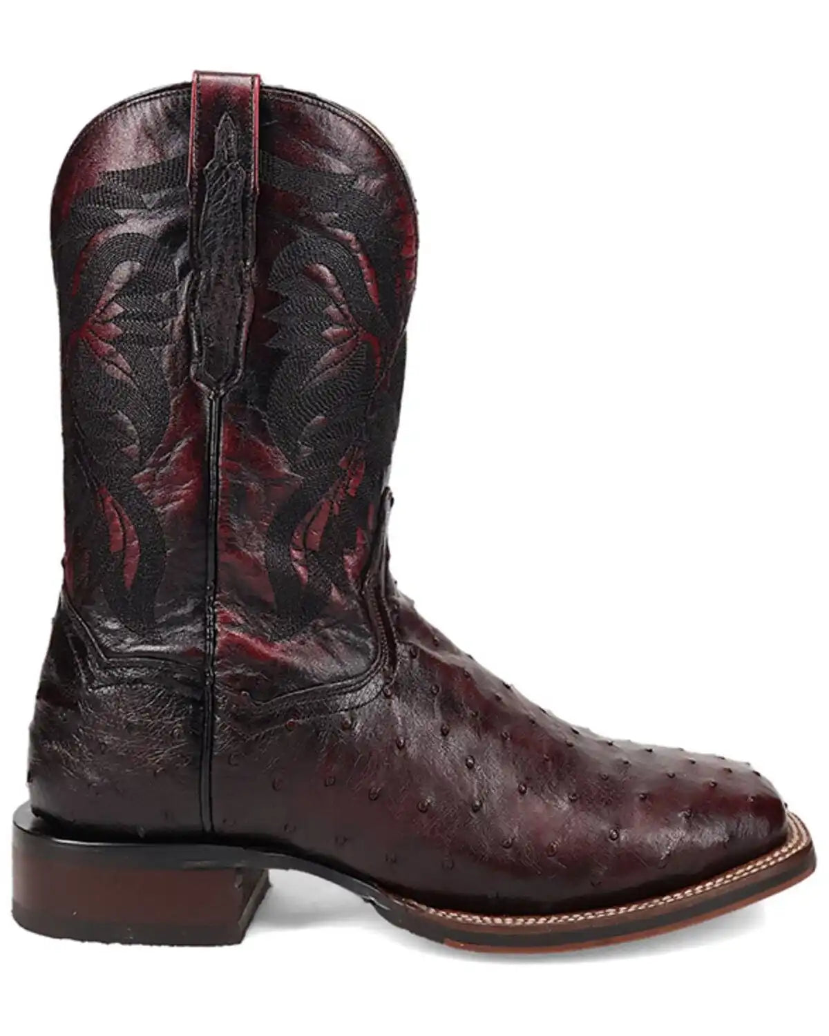 Dan Post Men's Alamosa Exotic Ostrich Western Boots - Broad Square Toe
