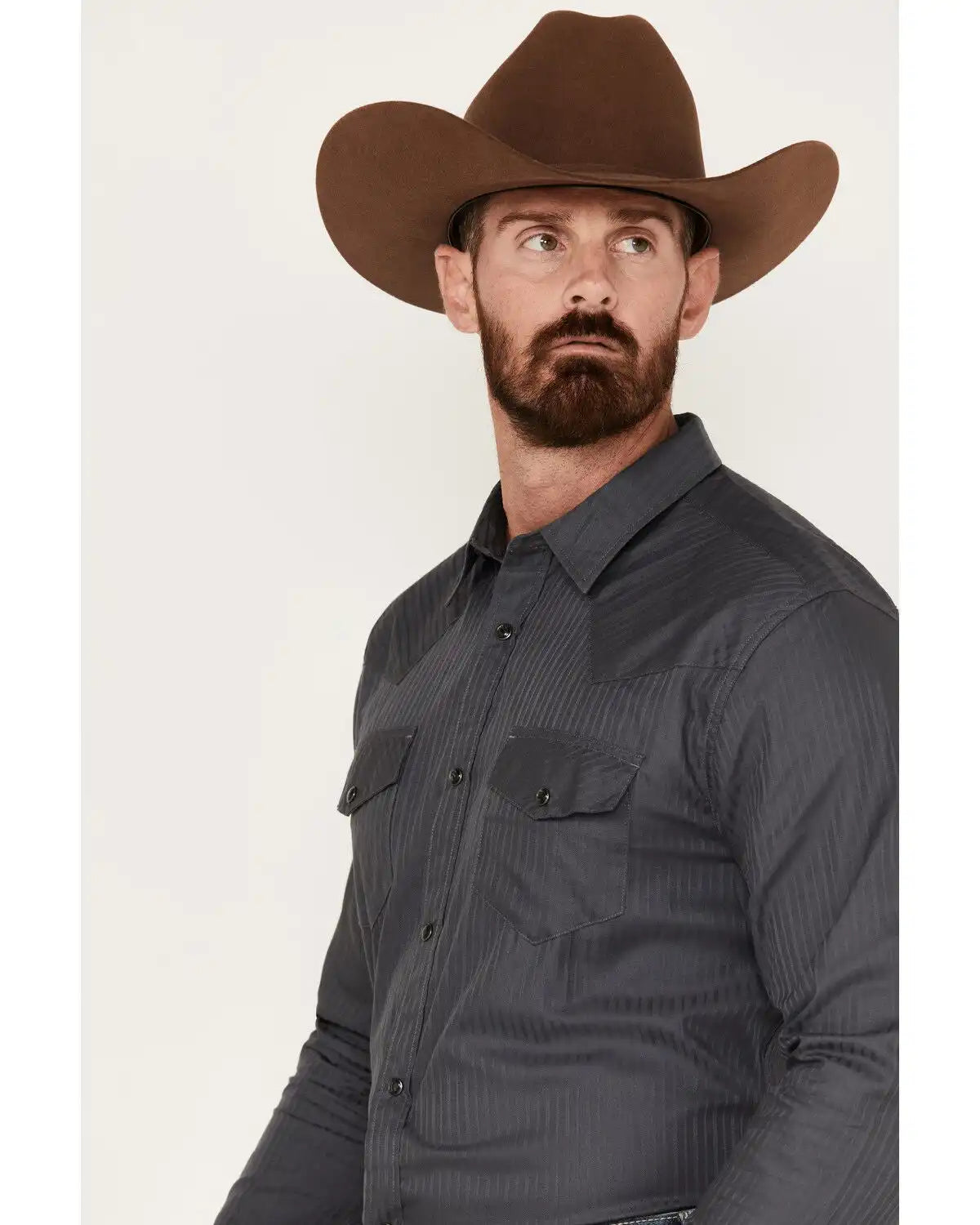 Gibson Trading Co Men's Southside Satin Stripe Snap Western Shirt