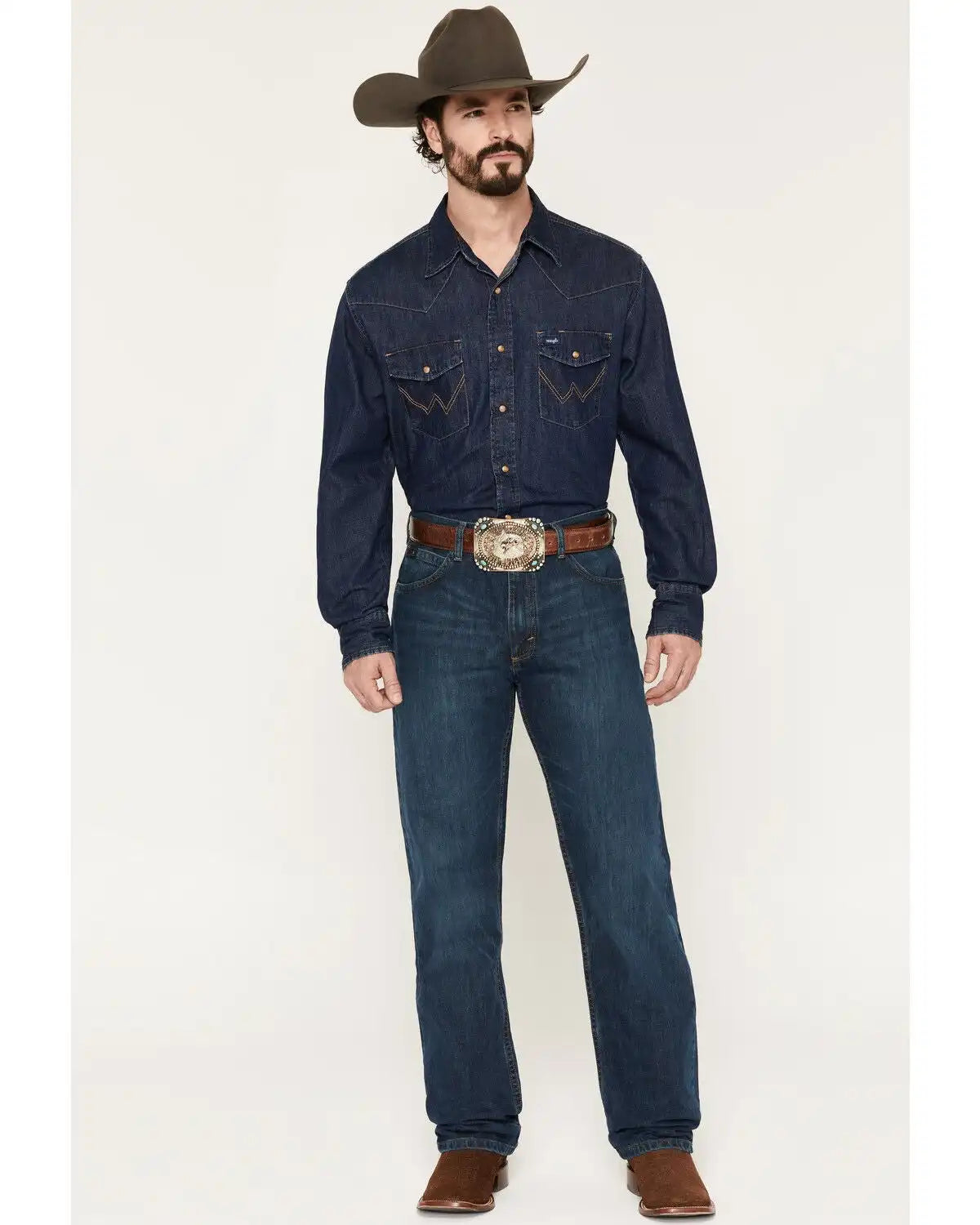 Wrangler 20X Men's 01MWX Dark Wash Competition Relaxed Bootcut Jeans