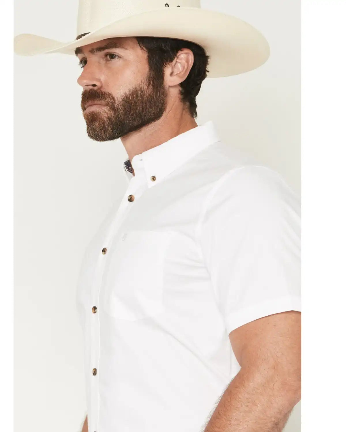 Cody James Men's Basic Solid Short Sleeve Button-Down Stretch Western Shirt - Tall