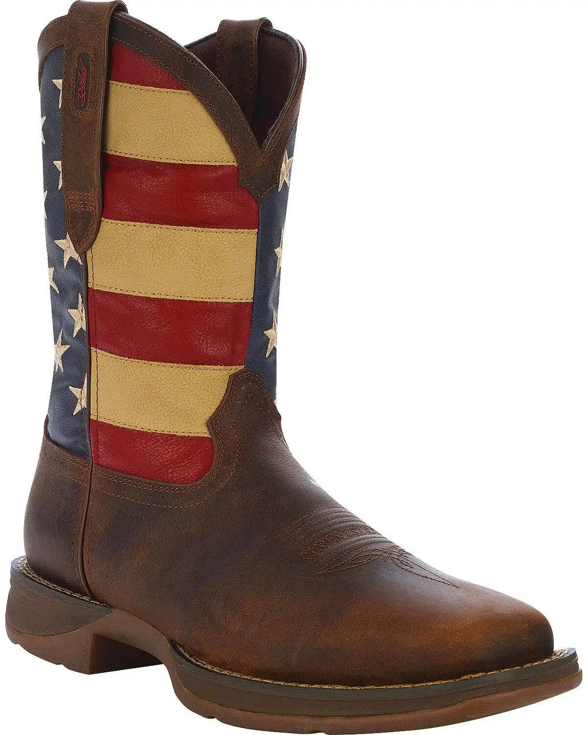 Durango Men's Rebel American Flag Western Boots - Broad Square Toe