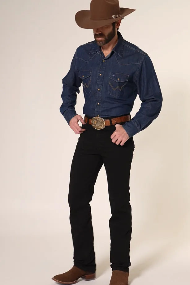 Wrangler Men's 936 High Rise Prewashed Cowboy Cut Slim Straight Jeans