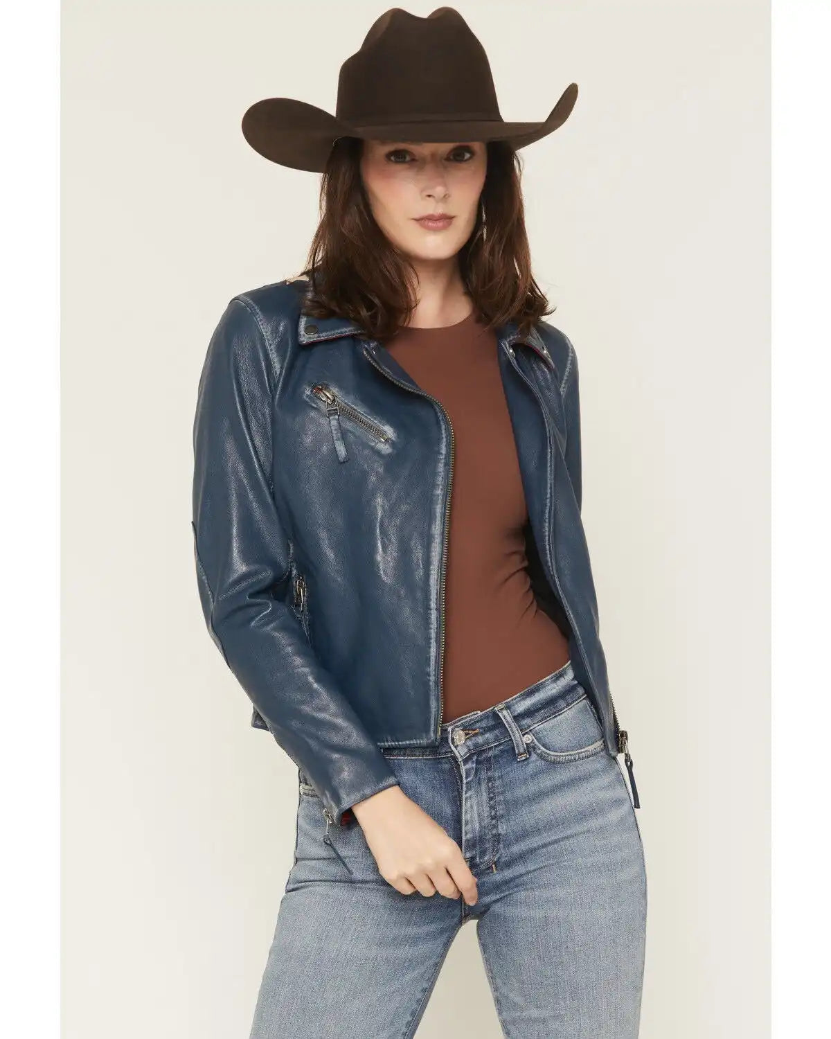Mauritius Leather Women's Christy Americana Moto Jacket