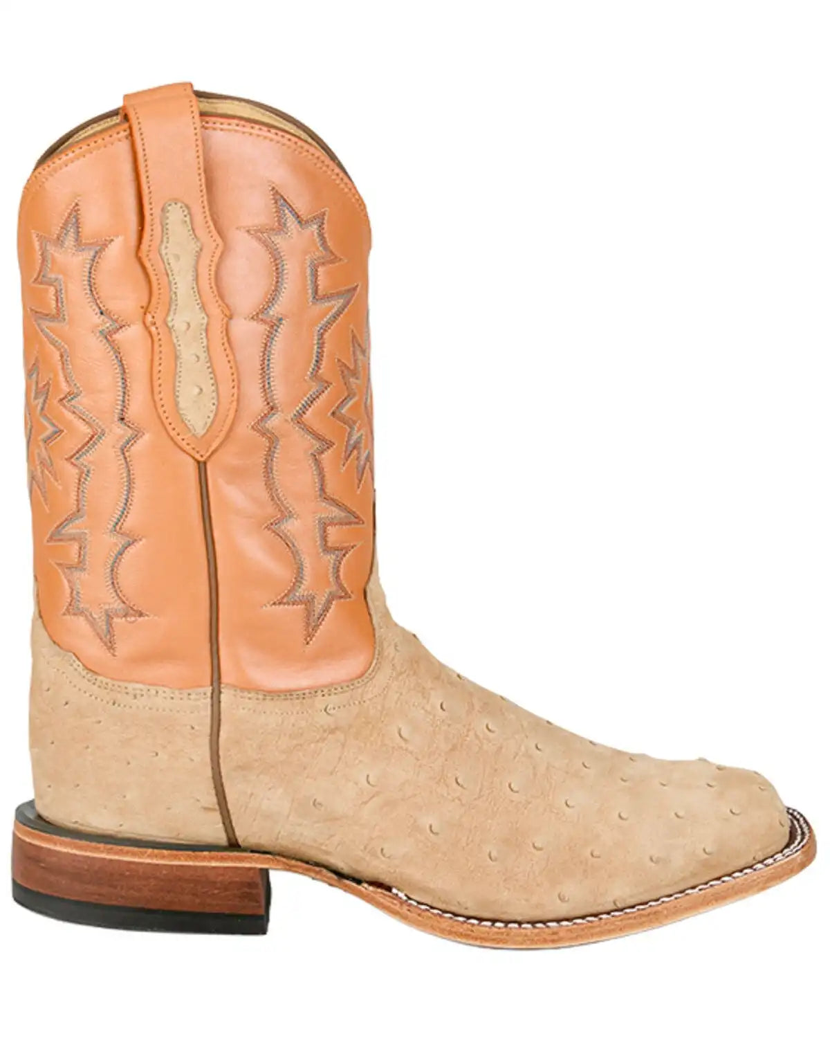 Tony Lama Men's Heritage Carlos Exotic Ostrich Western Boots - Broad Square Toe