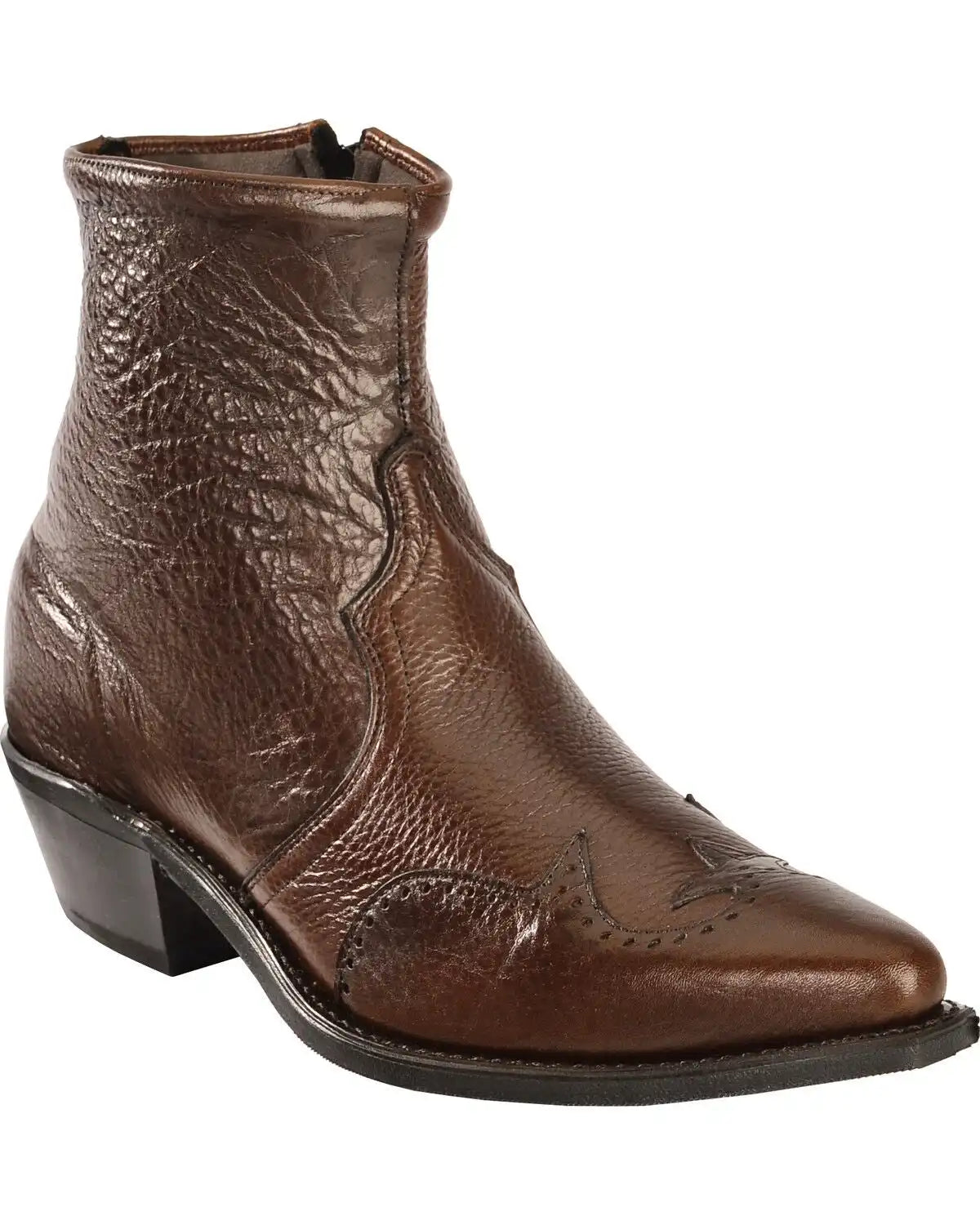 Abilene Western Wingtip Zipper Boots - Snip Toe