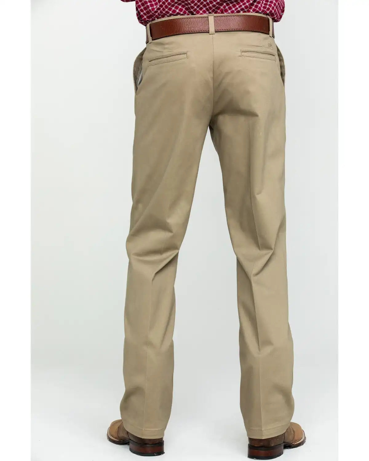 Wrangler Men's Khaki Casual Pleated Front Western Pants