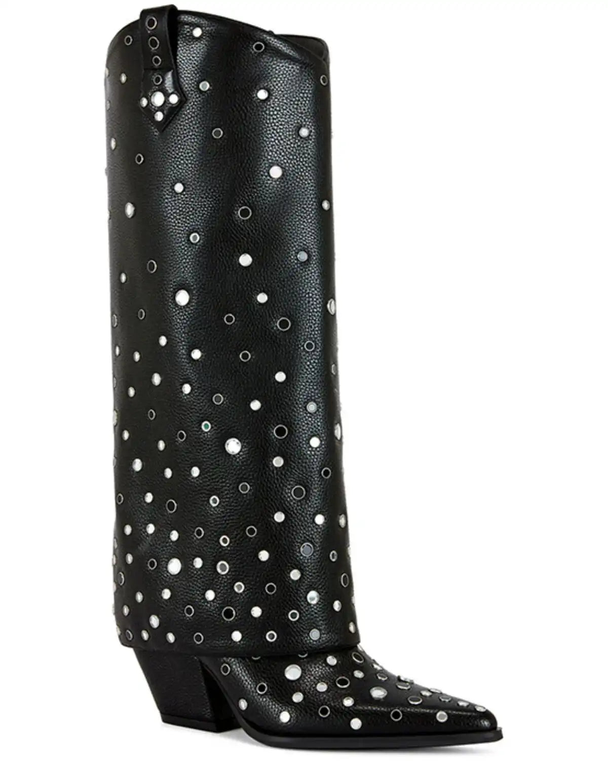 Azalea Wang Women's Madlock Embellished Tall Western Boots - Round Toe