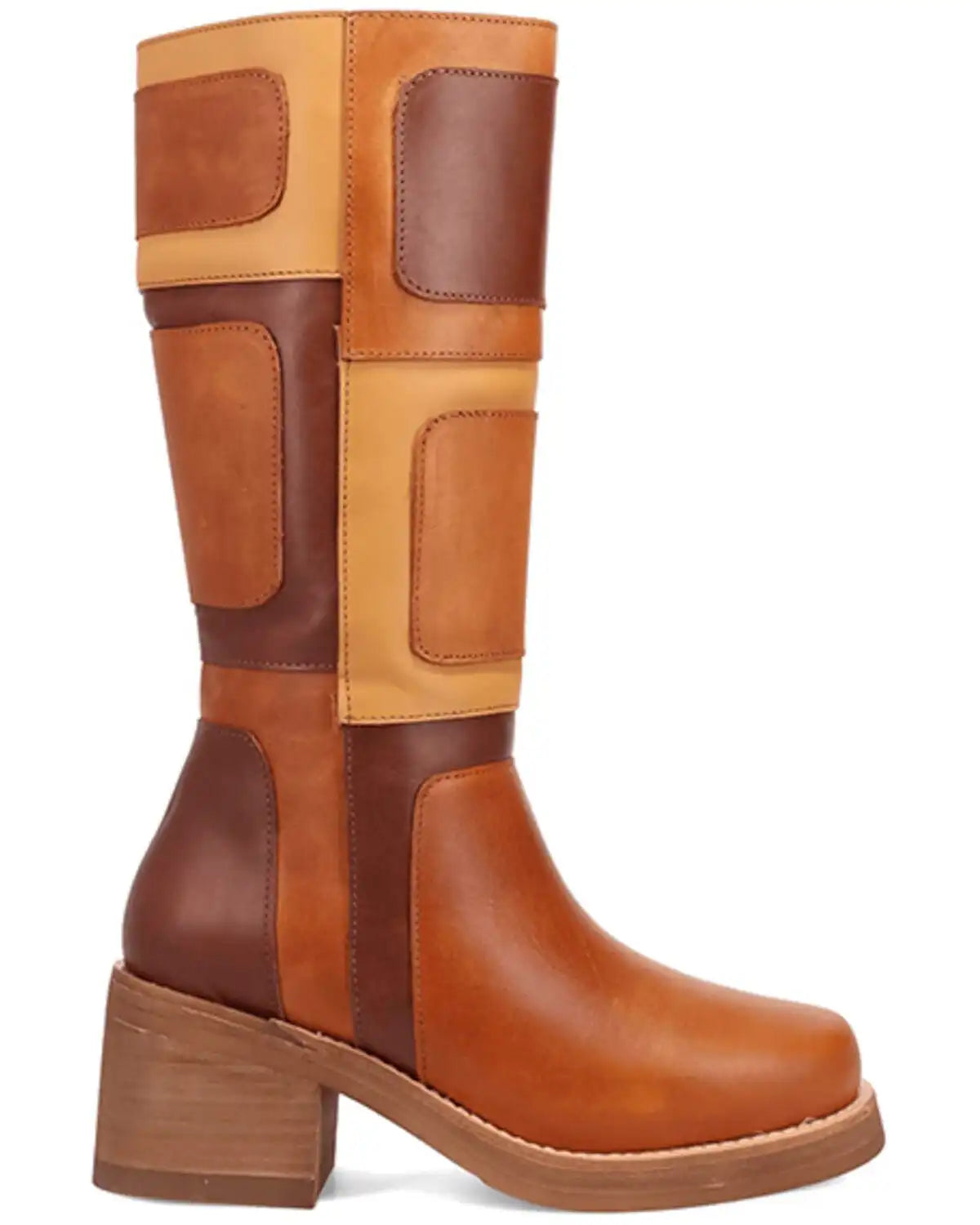 Dingo Women's Multi Patches Fashion Boots - Round Toe
