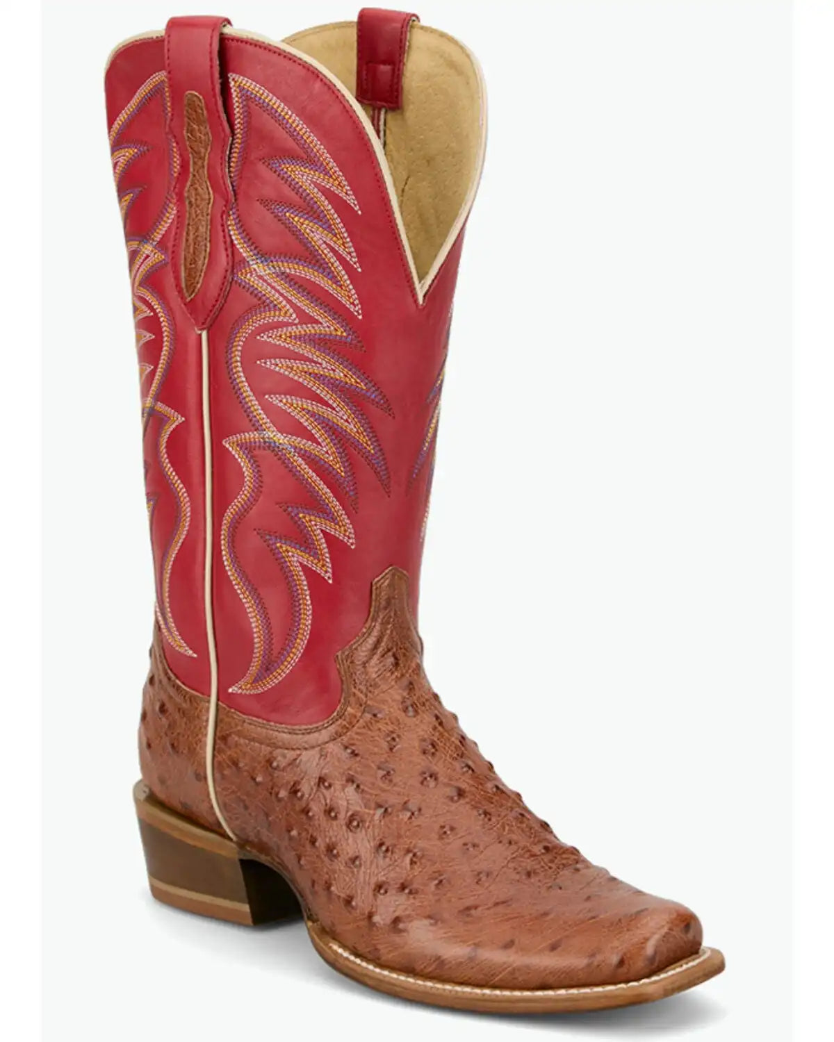 Tony Lama Men's Ranchero Tyler Exotic Ostrich Western Boots - Square Toe