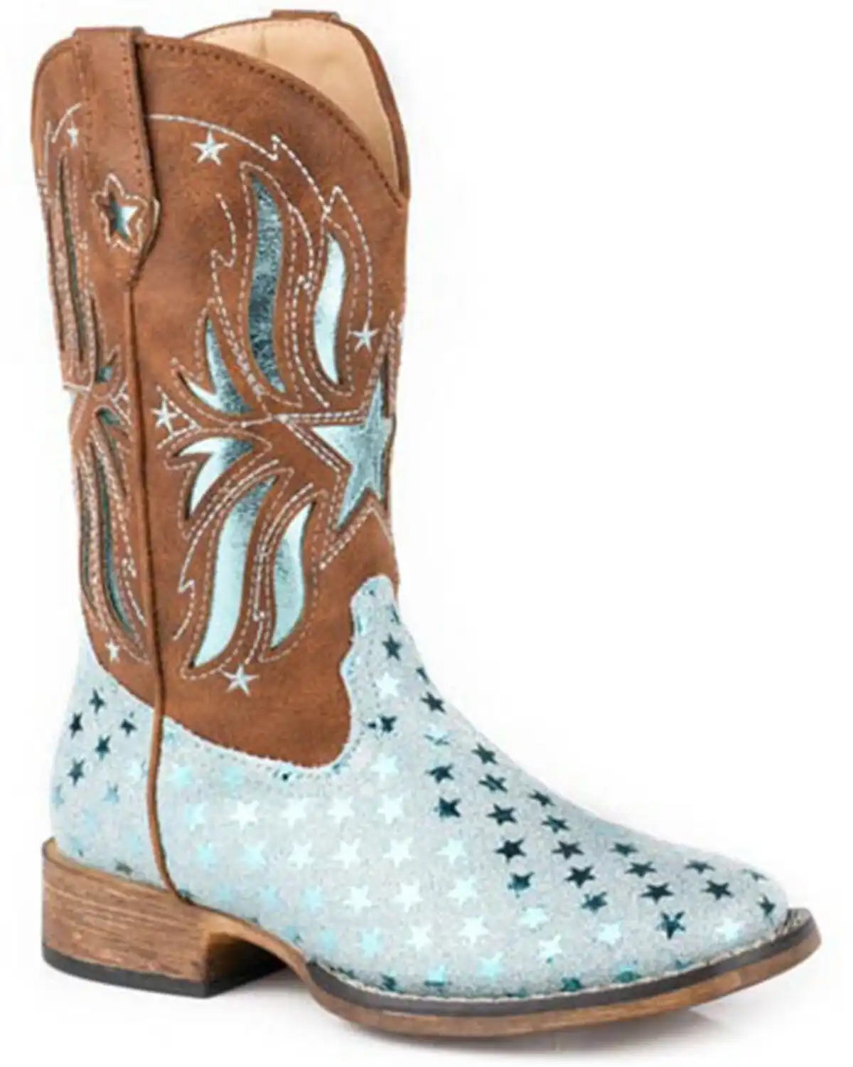 Roper Little Girls Starlet Western Boots - Broad Square Toe