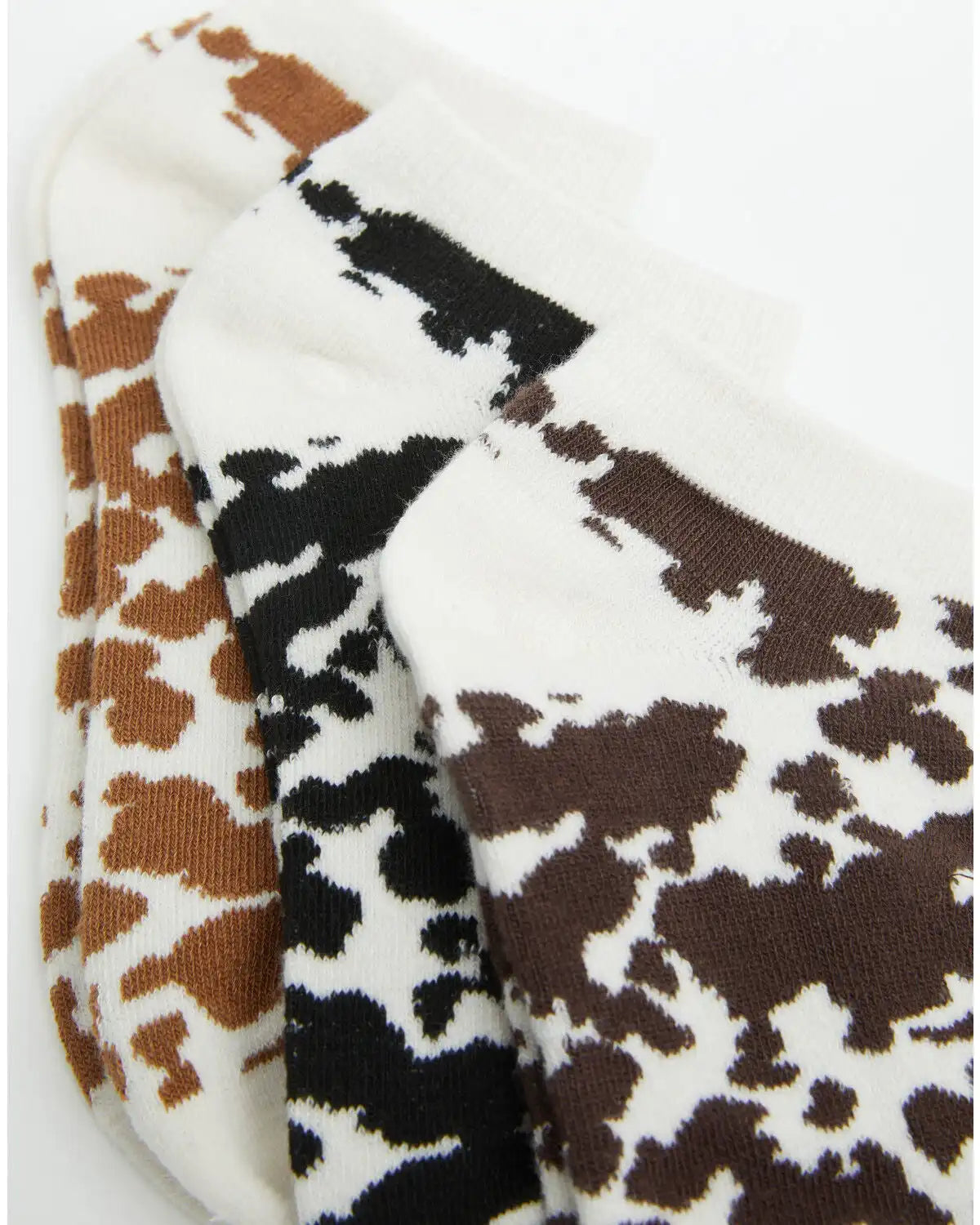 Boot Barn Women's Scout Cow Print No Show Socks - 3 Pack