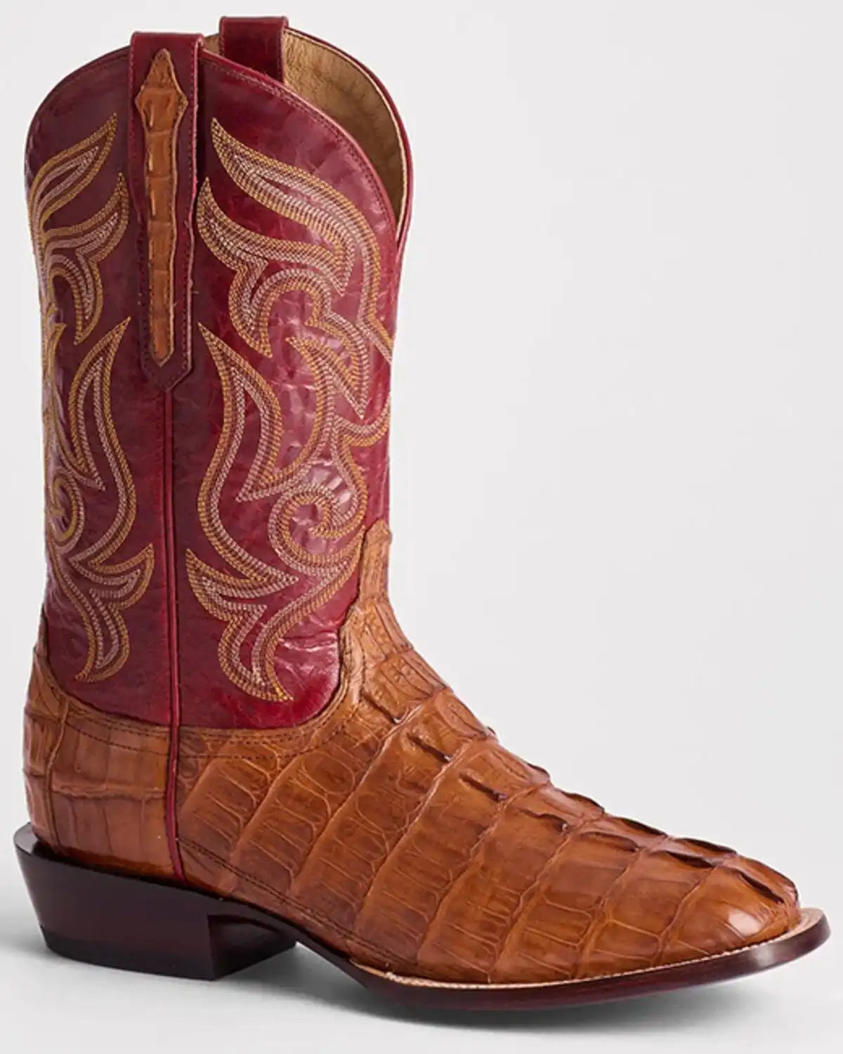 Lucchese Men's Hendrik Exotic Caiman Western Boots - Broad Square Toe