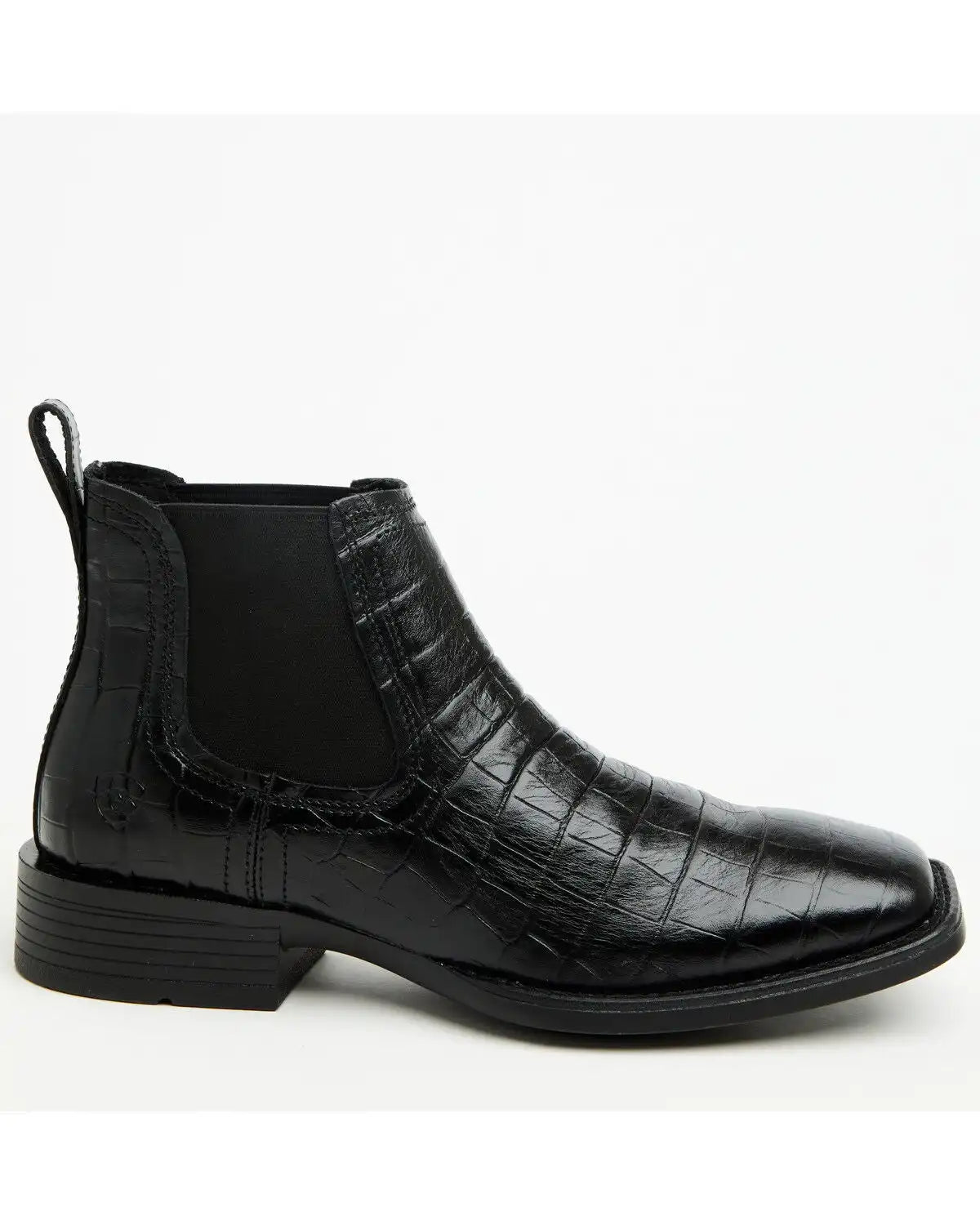 Ariat Men's Booker Crocodile Print Chelsea Boots - Broad Square Toe