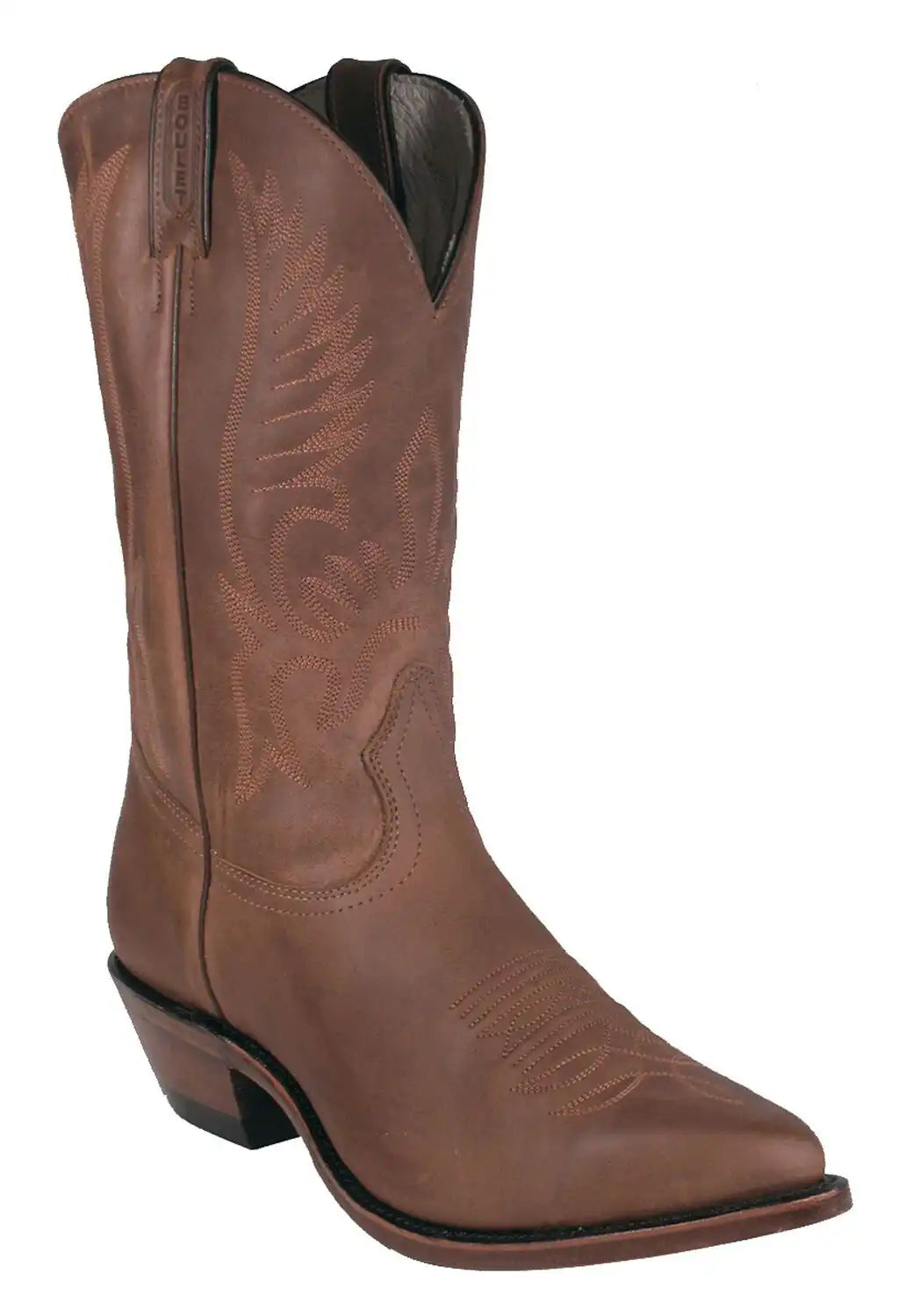Boulet Men's Embroidered Tall Western Boots - Round Toe