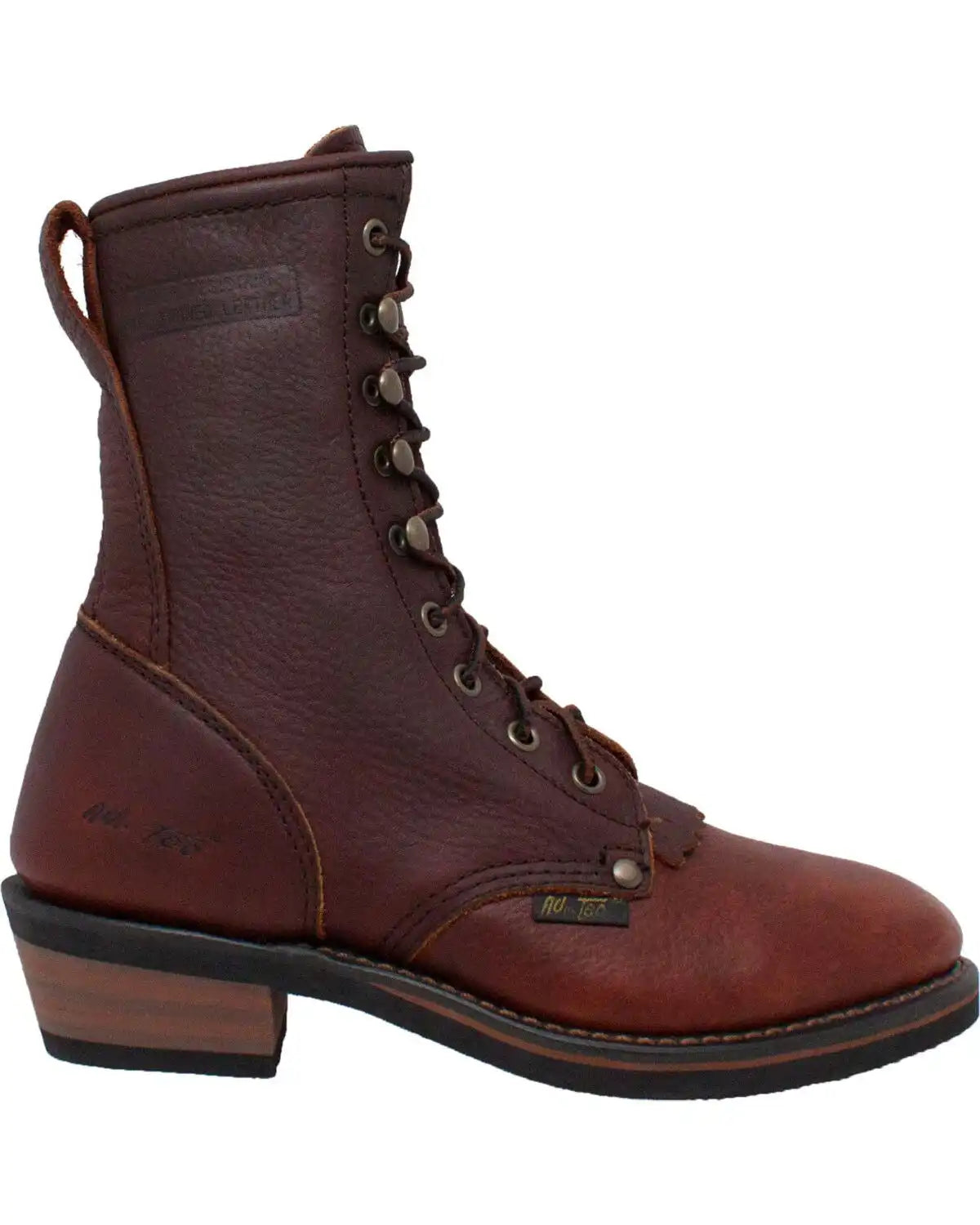 Ad Tec Women's Chestnut 8" Leather Packer Boots - Soft Toe