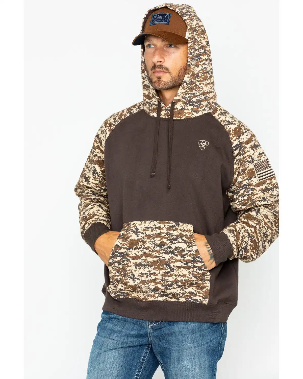 Ariat Men's Patriot Desert Camo Hooded Sweatshirt