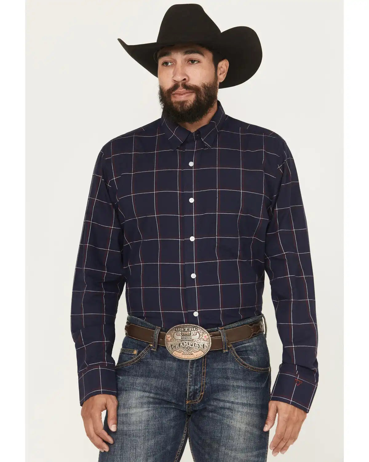 Wrangler X Cody Johnson Men's Plaid Print Long Sleeve Button-Down Western Shirt